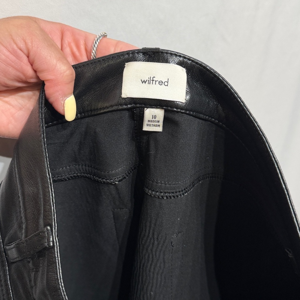 Aritzia Wilfred The Melina Vegan Leather Pant Black Size 10 - Picture 10 of 12